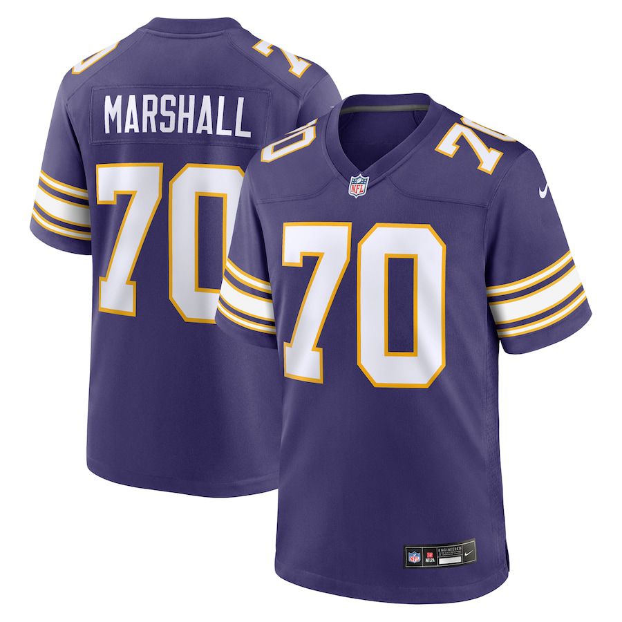 Men Minnesota Vikings #70 Jim Marshall Nike Purple Classic Retired Player NFL Jersey->minnesota vikings->NFL Jersey